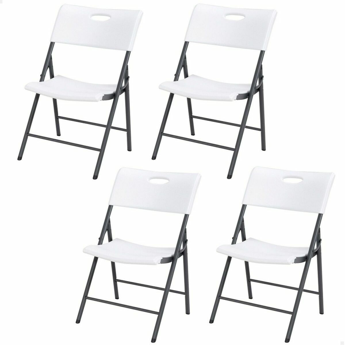 Polstrede Campingstol Lifetime Hvid 4 enheder 50 x 58 x 83 cm