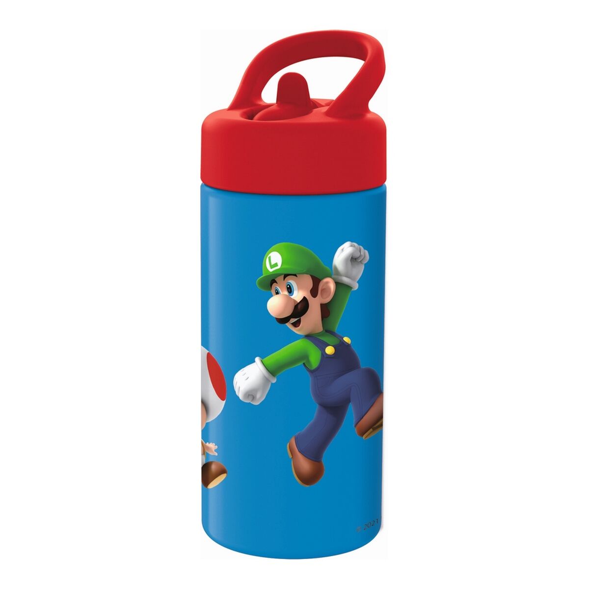 Super Mario vandflaske, rød og blå, 410 ml