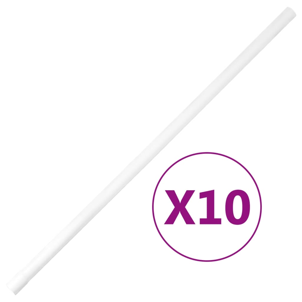 Anlæggningsrør med klemmer Ø20 mm, hvide PVC-rør