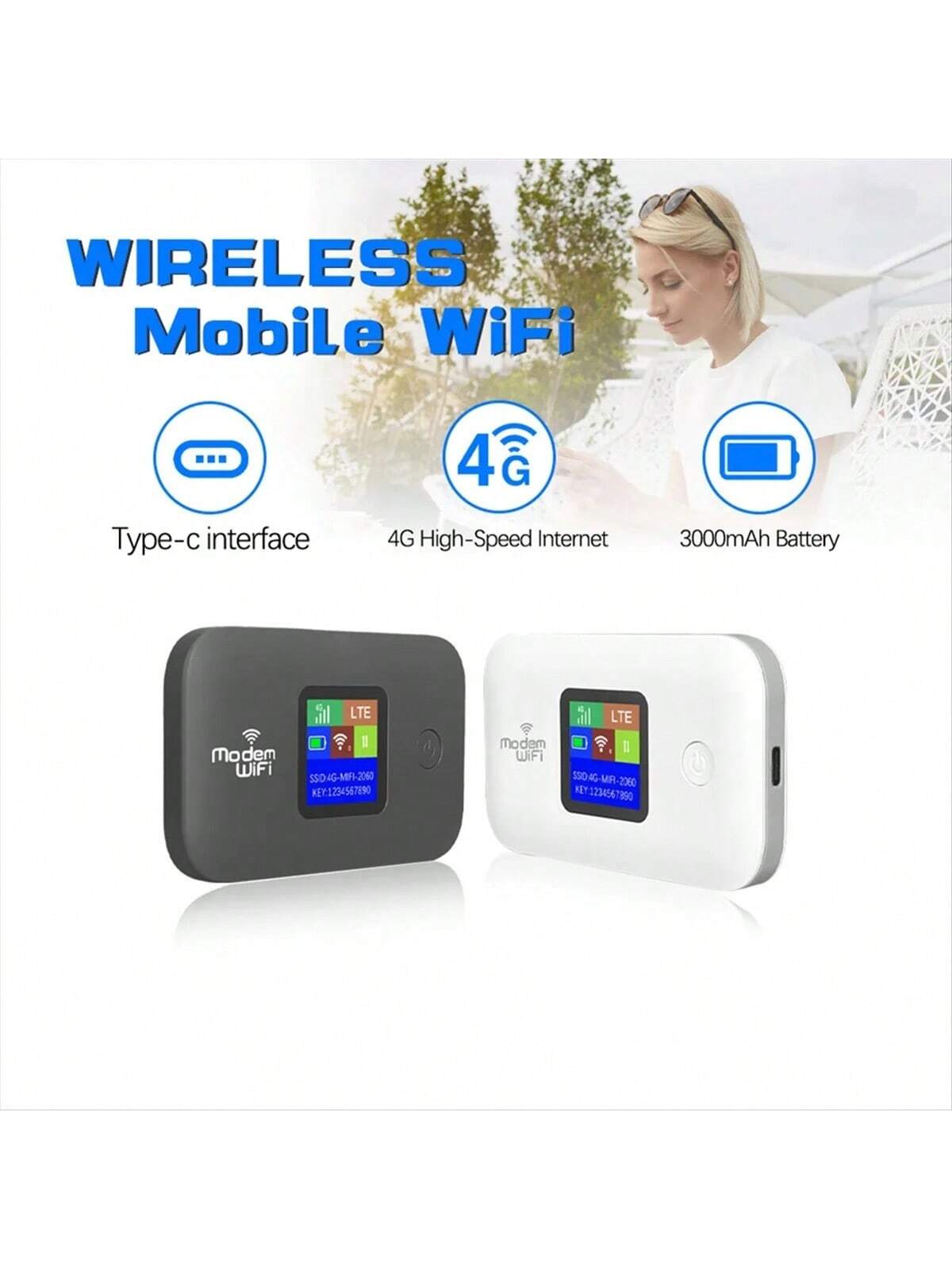 Mobil Wi-Fi Router med 5G LTE og 150 Mbps nedhastighed