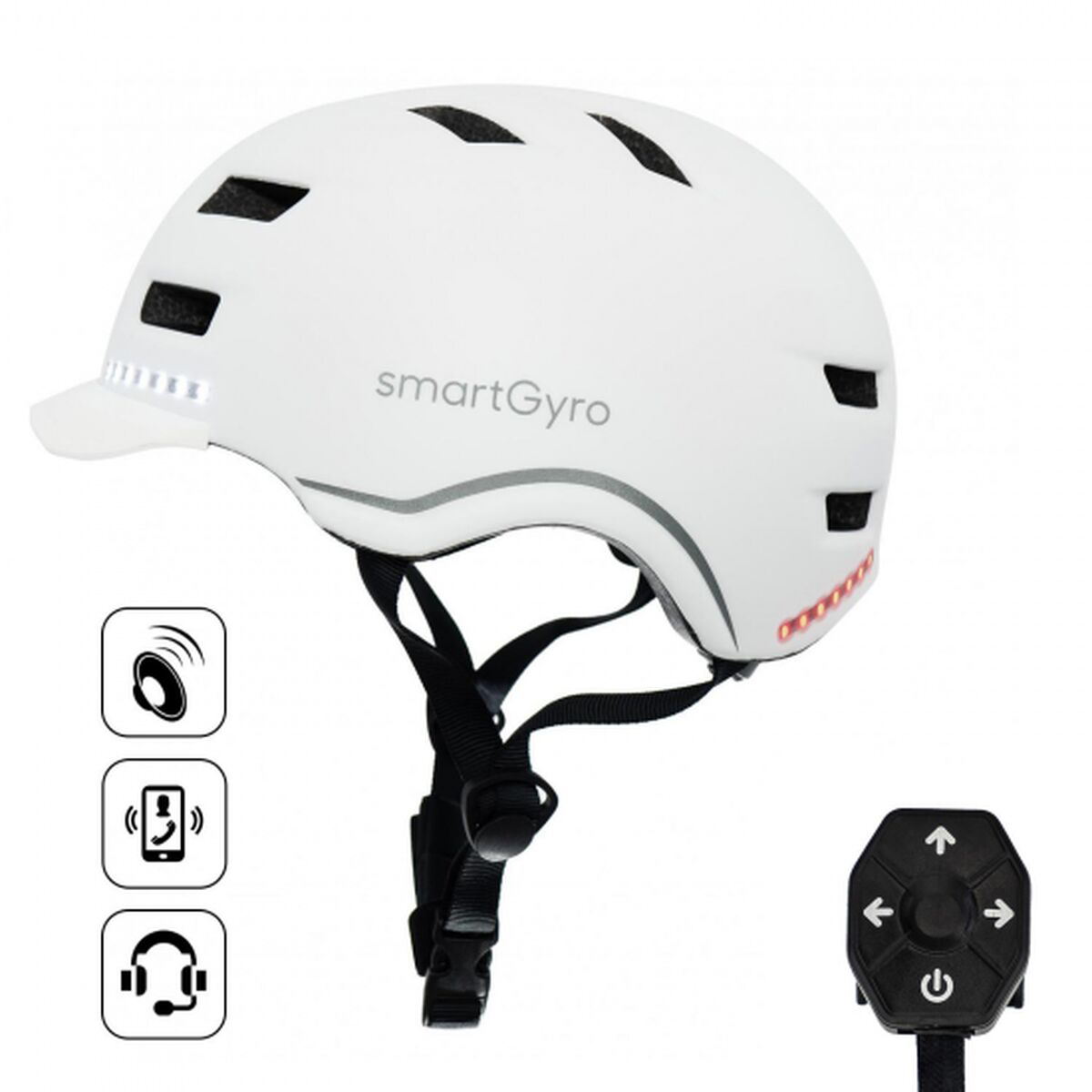 Hjelm til Elektrisk Løbehjul Smartgyro SMART PRO Hvid (Refurbished A)